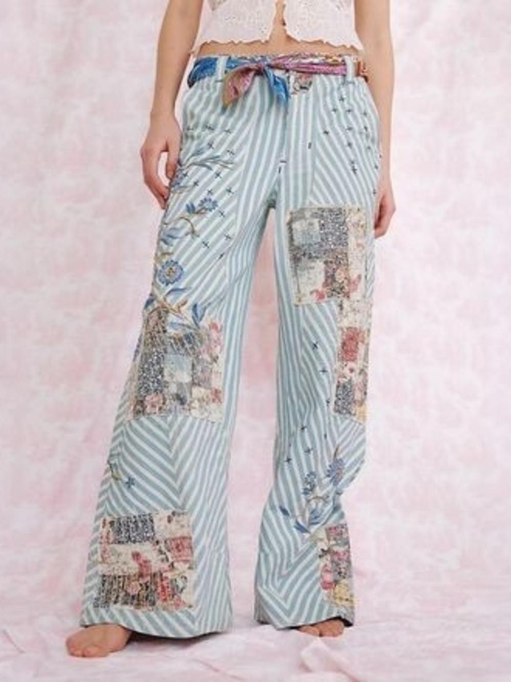 Free People Runyon Patch Jeans Sizes 6 & 8 Available